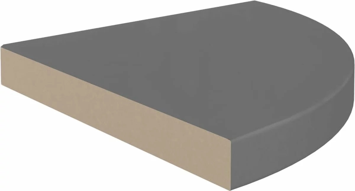 Furniture Limited - Hoekschappen Zwevend 2 St 35x35x3,8 Cm MDF Hoogglans Grijs 8 Furniture Limited - Hoekschappen Zwevend 2 St 35x35x3,8 Cm MDF Hoogglans Grijs - Afbeelding 6