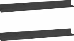 Furniture Limited - Wandkasten 2 St 110x11x9 Cm Massief Grenenhout Grijs -DECORATIE Winkel 1200x664