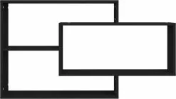 Furniture Limited - Wandschappen 104x20x58,5 Cm Bewerkt Hout Zwart -DECORATIE Winkel 1200x677