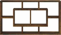 Furniture Limited - Wandschap 8 Vakken Gerookt Eiken -DECORATIE Winkel 1200x693