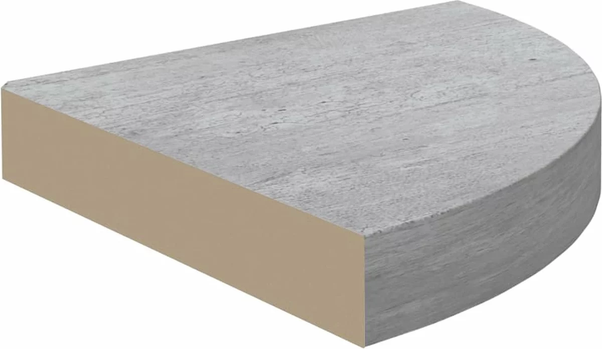 Furniture Limited - Hoekwandschappen 2 St 25x25x3,8 Cm MDF Betongrijs 5 Furniture Limited - Hoekwandschappen 2 St 25x25x3,8 Cm MDF Betongrijs - Afbeelding 3