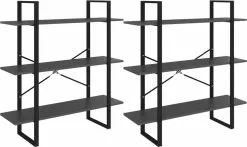 Furniture Limited - Hoge Kast 100x30x210 Spaanplaat Grijs -DECORATIE Winkel 1200x715 1