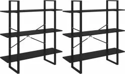 Furniture Limited - Hoge Kast 100x30x210 Spaanplaat Zwart 14 Furniture Limited - Hoge Kast 100x30x210 Spaanplaat Zwart -DECORATIE Winkel 1200x715