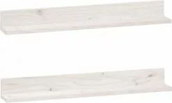 Furniture Limited - Wandkasten 2 St 80x11x9 Cm Massief Grenenhout Wit -DECORATIE Winkel 1200x726