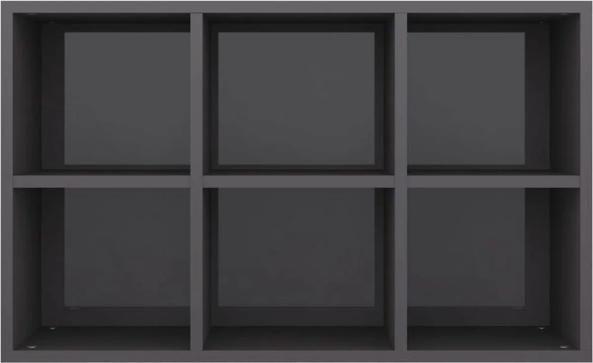 Furniture Limited - Boekenkast/dressoir 66x30x97,8 Cm Bewerkt Hout Hoogglans Grijs 10 Furniture Limited - Boekenkast/dressoir 66x30x97,8 Cm Bewerkt Hout Hoogglans Grijs - Afbeelding 8