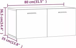 Furniture Limited - Wandkast 80x35x36,5 Cm Bewerkt Hout Betongrijs -DECORATIE Winkel 1200x756 1