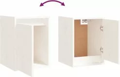 Furniture Limited - Wandkast 30x30x40 Cm Massief Grenenhout Wit -DECORATIE Winkel 1200x775