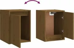 Furniture Limited - Wandkast 30x30x40 Cm Massief Grenenhout Honingbruin -DECORATIE Winkel 1200x776