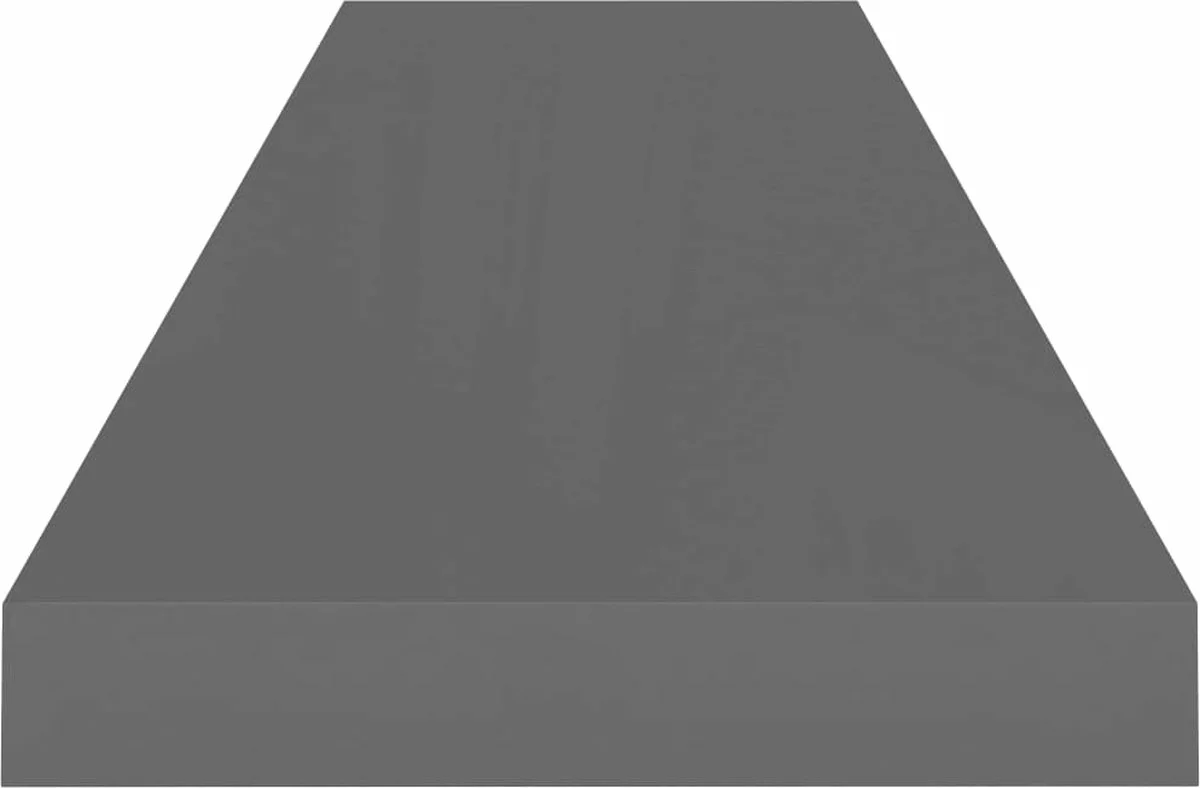 Furniture Limited - Wandschappen Zwevend 2 St 90x23,5x3,8 Cm MDF Hoogglans Grijs 4 Furniture Limited - Wandschappen Zwevend 2 St 90x23,5x3,8 Cm MDF Hoogglans Grijs - Afbeelding 2