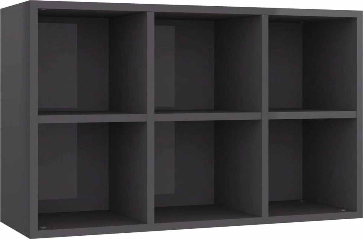 Furniture Limited - Boekenkast/dressoir 66x30x97,8 Cm Bewerkt Hout Hoogglans Grijs 4 Furniture Limited - Boekenkast/dressoir 66x30x97,8 Cm Bewerkt Hout Hoogglans Grijs - Afbeelding 2
