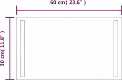 Furniture Limited - Badkamerspiegel LED 60x30 Cm 8 Furniture Limited - Badkamerspiegel LED 60x30 Cm -DECORATIE Winkel 1200x792