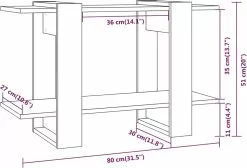 Furniture Limited - Boekenkast/kamerscherm 80x30x51 Cm Sonoma Eikenkleurig -DECORATIE Winkel 1200x815