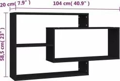 Furniture Limited - Wandschappen 104x20x58,5 Cm Bewerkt Hout Zwart -DECORATIE Winkel 1200x818 1