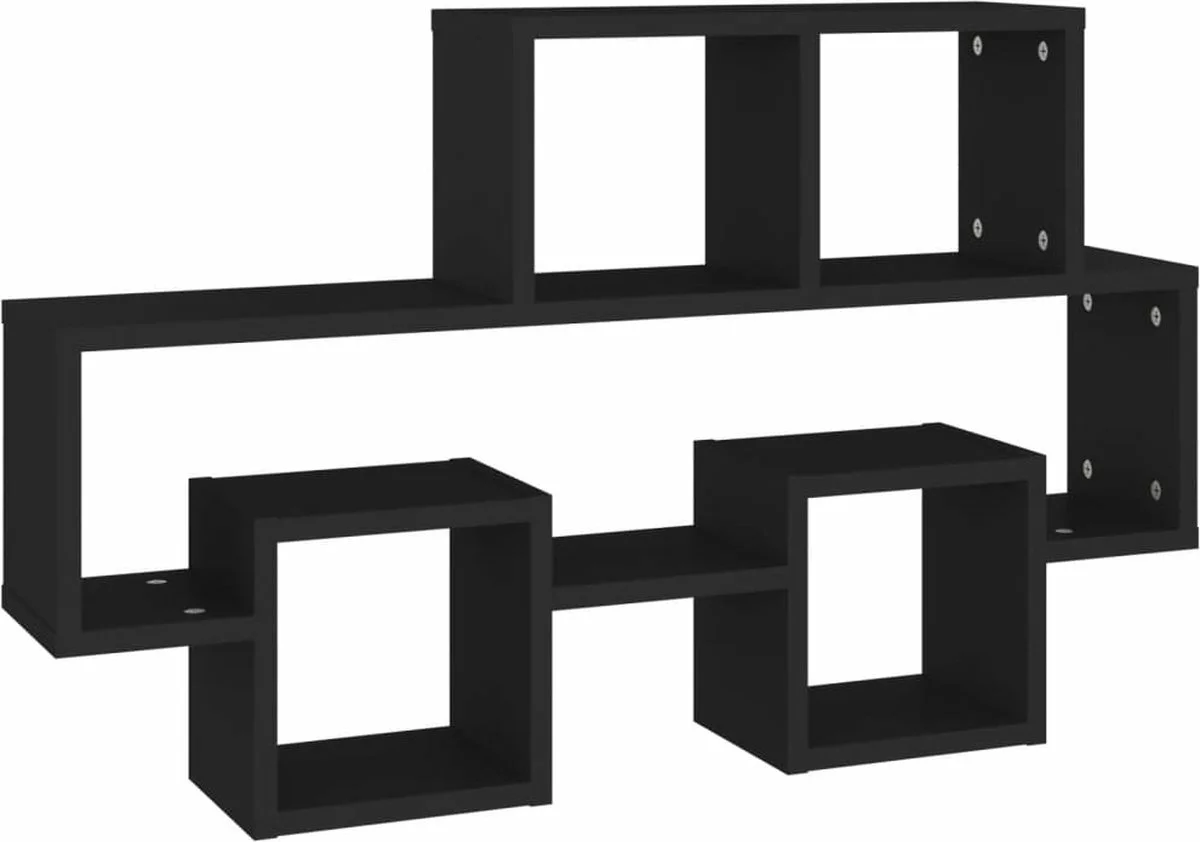 Furniture Limited - Wandschap Auto-vormig 82x15x51 Cm Bewerkt Hout Zwart 3 Furniture Limited - Wandschap Auto-vormig 82x15x51 Cm Bewerkt Hout Zwart