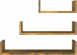 Furniture Limited - Wandschappen 3 St Bewerkt Hout Gerookt Eikenkleurig -DECORATIE Winkel 1200x861