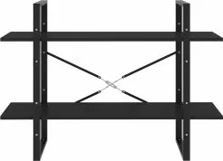 Furniture Limited - Boekenkast Met 2 Schappen 100x30x70 Cm Spaanplaat Zwart 16 Furniture Limited - Boekenkast Met 2 Schappen 100x30x70 Cm Spaanplaat Zwart -DECORATIE Winkel 1200x864