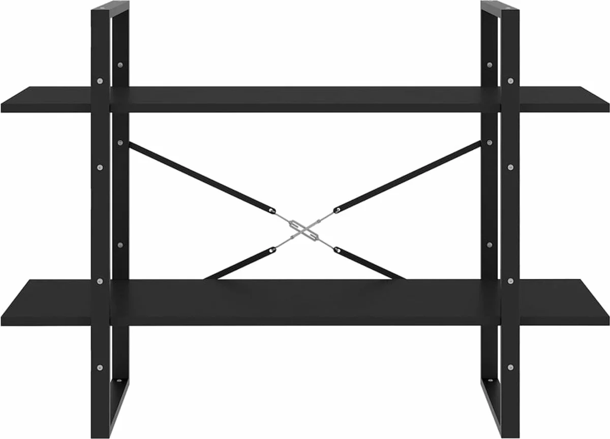 Furniture Limited - Boekenkast Met 2 Schappen 100x30x70 Cm Spaanplaat Zwart 9 Furniture Limited - Boekenkast Met 2 Schappen 100x30x70 Cm Spaanplaat Zwart - Afbeelding 7