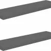 Furniture Limited - Wandschappen Zwevend 2 St 90x23,5x3,8 Cm MDF Hoogglans Grijs