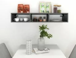 Furniture Limited - Wandschap 102x30x17 Cm Spaanplaat Hoogglans Grijs 14 Furniture Limited - Wandschap 102x30x17 Cm Spaanplaat Hoogglans Grijs -DECORATIE Winkel 1200x928