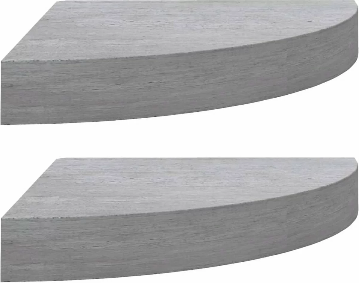 Furniture Limited - Hoekwandschappen 2 St 25x25x3,8 Cm MDF Betongrijs 11 Furniture Limited - Hoekwandschappen 2 St 25x25x3,8 Cm MDF Betongrijs - Afbeelding 9