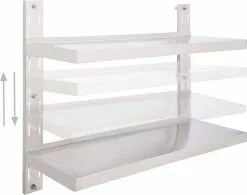 Furniture Limited - Zwevend Schap 2-laags 100x30 Cm Roestvrij Staal -DECORATIE Winkel 1200x947