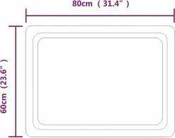 Furniture Limited - Badkamerspiegel LED 80x60 Cm -DECORATIE Winkel 1200x949