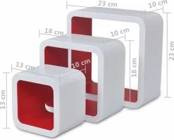 Furniture Limited - Wandplanken Kubus 6 St Wit En Rood -DECORATIE Winkel 1200x967 3