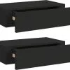Furniture Limited - Wandschappen 2 St Met Lade 40x23,5x10 Cm MDF Zwart 2 Furniture Limited - Wandschappen 2 St Met Lade 40x23,5x10 Cm MDF Zwart -DECORATIE Winkel 1200x968 1