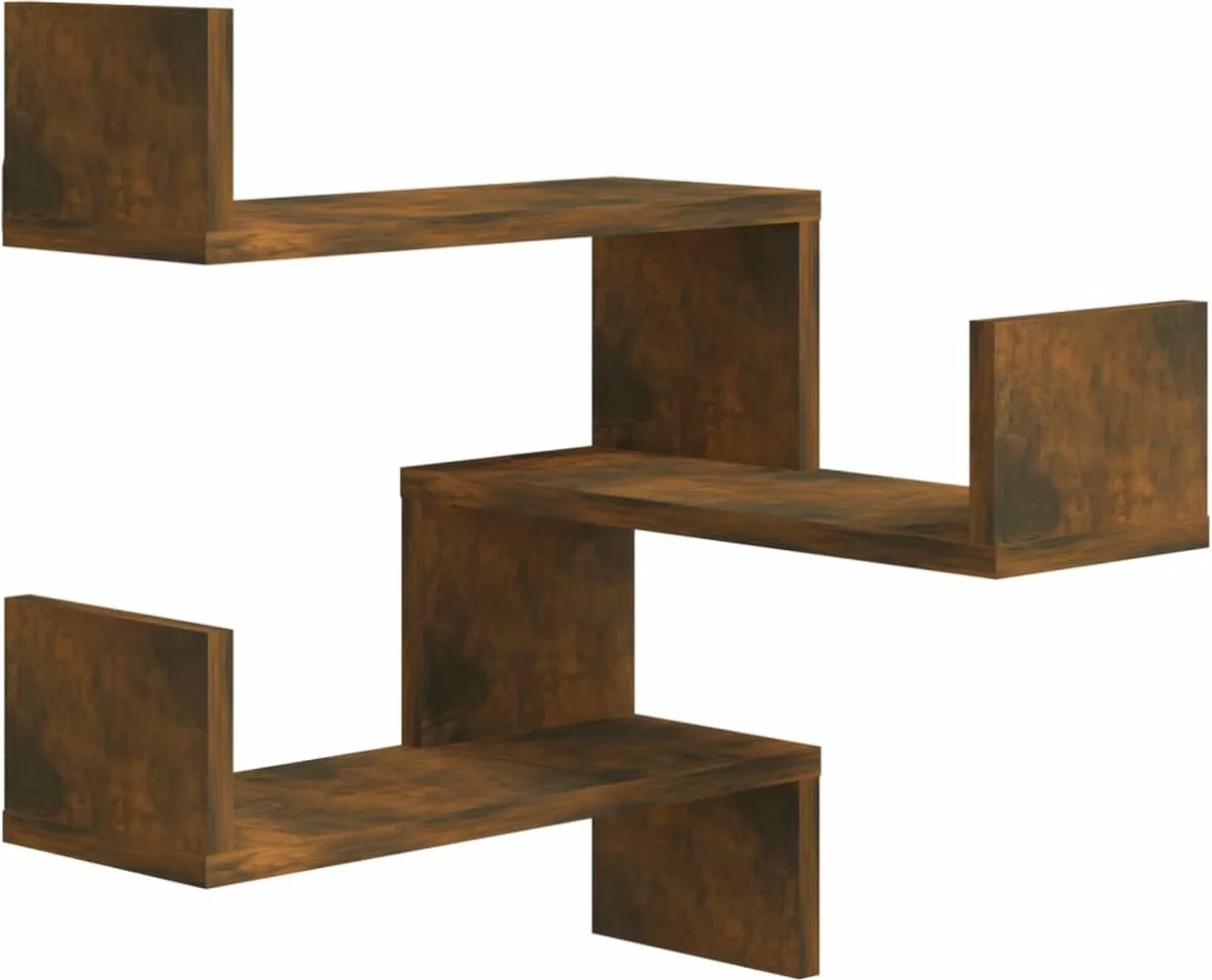 Furniture Limited - Hoekwandschappen 2 St 40x40x50 Cm Bewerkt Hout Sonoma Eiken 4 Furniture Limited - Hoekwandschappen 2 St 40x40x50 Cm Bewerkt Hout Sonoma Eiken - Afbeelding 2