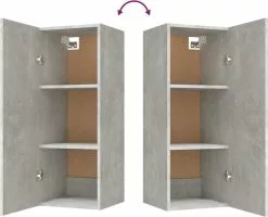 Furniture Limited - Wandkast 34,5x34x90 Cm Bewerkt Hout Betongrijs 18 Furniture Limited - Wandkast 34,5x34x90 Cm Bewerkt Hout Betongrijs -DECORATIE Winkel 1200x971 3