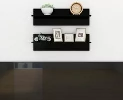 Furniture Limited - Wandschappen 2 St 60x11,5x18 Cm Spaanplaat Zwart -DECORATIE Winkel 1200x975 1