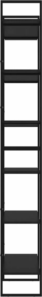 Furniture Limited - Hoge Kast 100x30x210 Spaanplaat Zwart 7 Furniture Limited - Hoge Kast 100x30x210 Spaanplaat Zwart - Afbeelding 5