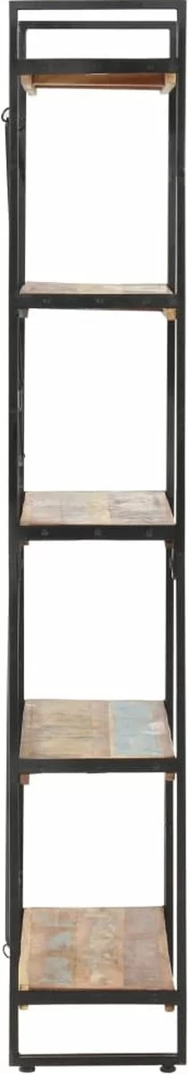 Furniture Limited - Boekenkast Met 5 Schappen 140x30x180 Cm Massief Gerecycled Hout 9 Furniture Limited - Boekenkast Met 5 Schappen 140x30x180 Cm Massief Gerecycled Hout - Afbeelding 7