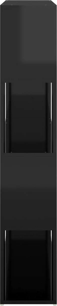 Furniture Limited - Boekenkast/kamerscherm 100x24x124 Cm Hoogglans Zwart 9 Furniture Limited - Boekenkast/kamerscherm 100x24x124 Cm Hoogglans Zwart - Afbeelding 7