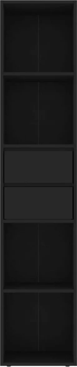 Furniture Limited - Boekenkast 36x30x171 Cm Spaanplaat Zwart -DECORATIE Winkel 252x1200