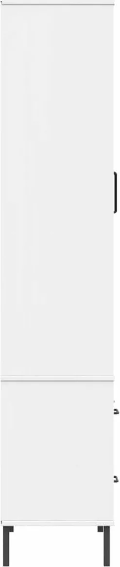 Furniture Limited - Boekenkast Met Metalen Poten OSLO 85x35x172,5 Cm Hout Wit -DECORATIE Winkel 255x1200