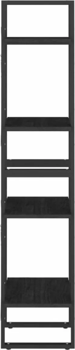 Furniture Limited - Boekenkast Met 4 Schappen 40x30x140 Cm Massief Grenenhout Zwart 13 Furniture Limited - Boekenkast Met 4 Schappen 40x30x140 Cm Massief Grenenhout Zwart -DECORATIE Winkel 259x1200