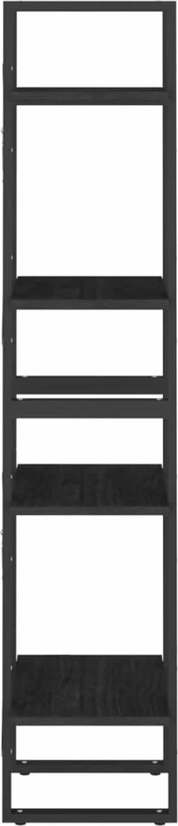 Furniture Limited - Boekenkast Met 4 Schappen 40x30x140 Cm Massief Grenenhout Zwart 5 Furniture Limited - Boekenkast Met 4 Schappen 40x30x140 Cm Massief Grenenhout Zwart - Afbeelding 3