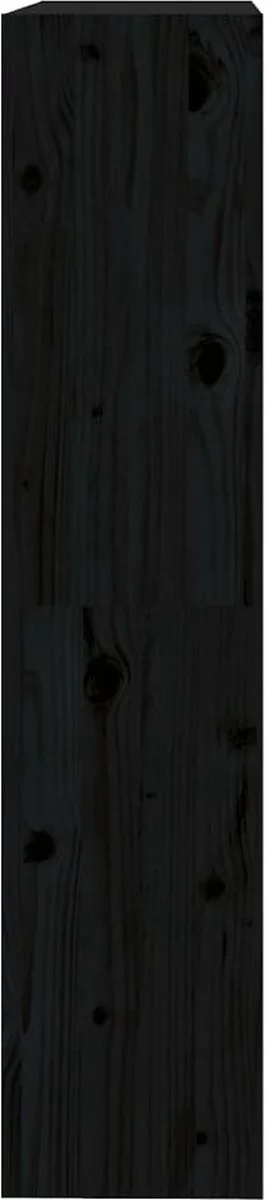 Furniture Limited - Boekenkast/kamerscherm 80x30x135,5 Cm Massief Grenenhout Zwart 4 Furniture Limited - Boekenkast/kamerscherm 80x30x135,5 Cm Massief Grenenhout Zwart - Afbeelding 2