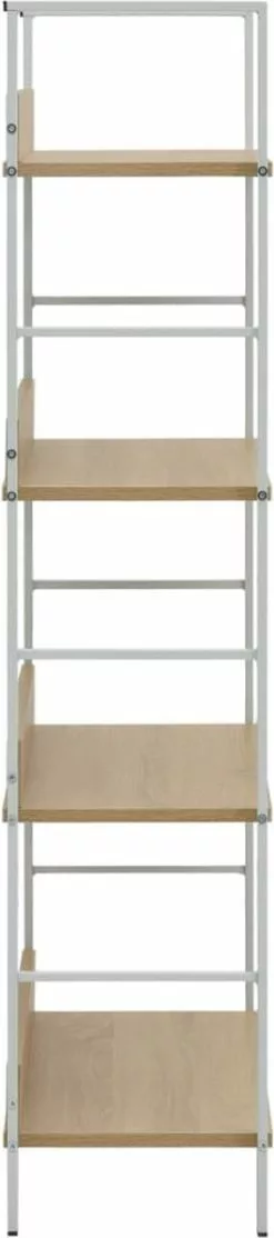 Furniture Limited - Boekenkast 4 Schappen 60x27,6x124,5 Cm Spaanplaat Eikenkleurig -DECORATIE Winkel 266x1200