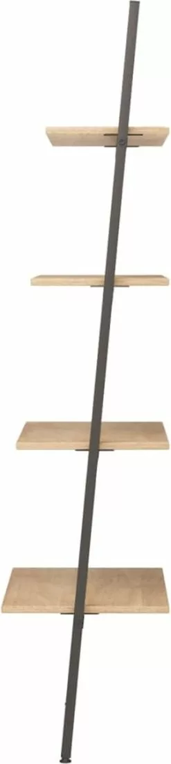 Furniture Limited - Ladderrek Met 4 Schappen 64x34x150,5 Cm Lichtbruin En Zwart 14 Furniture Limited - Ladderrek Met 4 Schappen 64x34x150,5 Cm Lichtbruin En Zwart -DECORATIE Winkel 270x1200