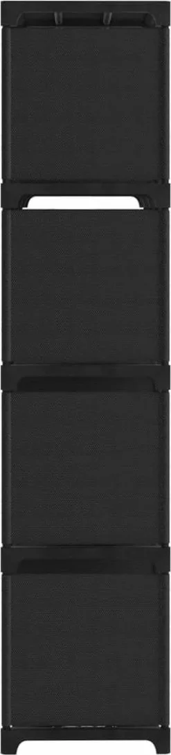 Furniture Limited - Kast Met 12 Vakken 103x30x141 Cm Stof Zwart -DECORATIE Winkel 272x1200