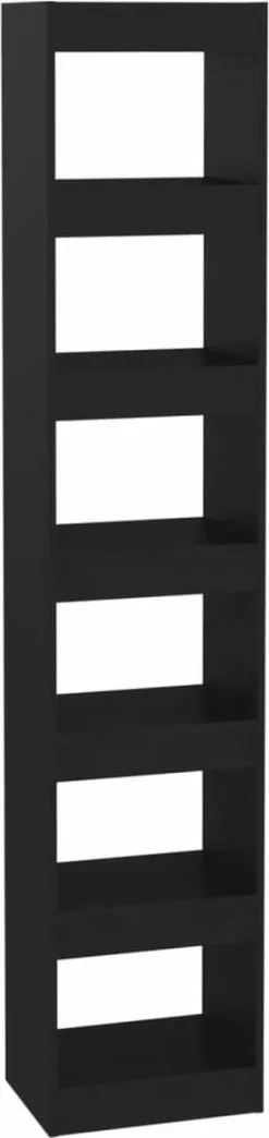 Furniture Limited - Boekenkast/kamerscherm 40x30x198 Cm Zwart -DECORATIE Winkel 284x1200