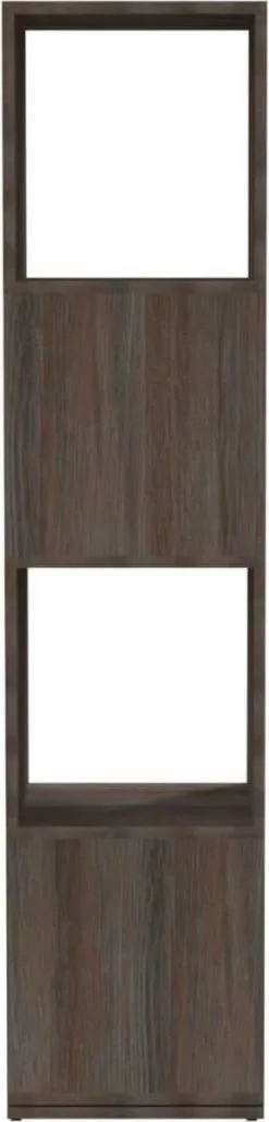 Furniture Limited - Draaikast 34,5x34,5x147,5 Cm Spaanplaat Grijs En Sonoma Eiken -DECORATIE Winkel 288x1200 2