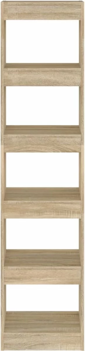 Furniture Limited - Boekenkast/kamerscherm 40x30x166 Cm Sonoma Eikenkleurig 5 Furniture Limited - Boekenkast/kamerscherm 40x30x166 Cm Sonoma Eikenkleurig - Afbeelding 3