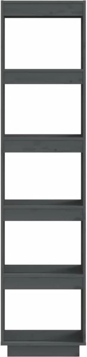 Furniture Limited - Boekenkast/kamerscherm 40x35x167 Cm Massief Grenenhout Grijs 4 Furniture Limited - Boekenkast/kamerscherm 40x35x167 Cm Massief Grenenhout Grijs - Afbeelding 2