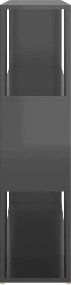 Furniture Limited - Boekenkast/kamerscherm 100x24x94 Cm Hoogglans Grijs -DECORATIE Winkel 300x1200