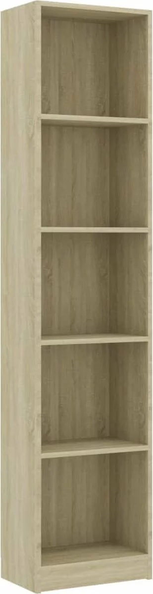 Furniture Limited - Boekenkast Met 5 Schappen 40x24x175 Cm Bewerkt Hout Sonoma Eik 8 Furniture Limited - Boekenkast Met 5 Schappen 40x24x175 Cm Bewerkt Hout Sonoma Eik - Afbeelding 6