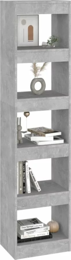 Furniture Limited - Boekenkast/kamerscherm 40x30x166 Cm Betongrijs 12 Furniture Limited - Boekenkast/kamerscherm 40x30x166 Cm Betongrijs -DECORATIE Winkel 332x1200 2