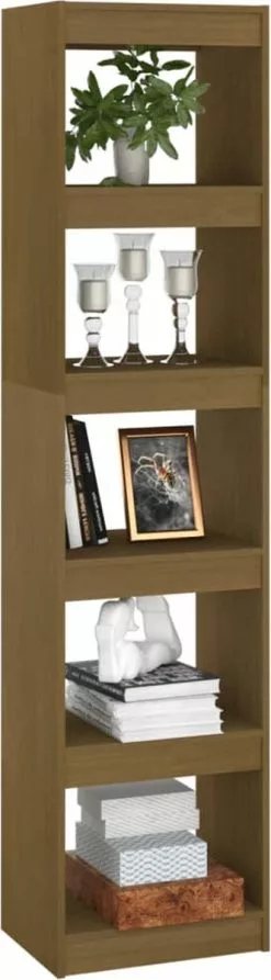 Furniture Limited - Boekenkast/kamerscherm 40x30x167,5 Cm Grenenhout Honingbruin -DECORATIE Winkel 332x1200